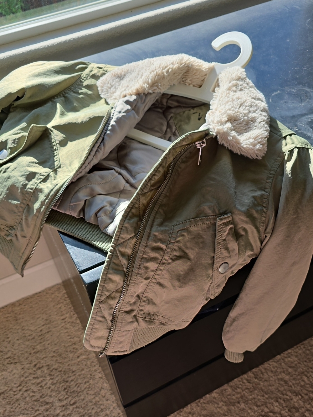 Zara Bomber Jacket Puffer Crop